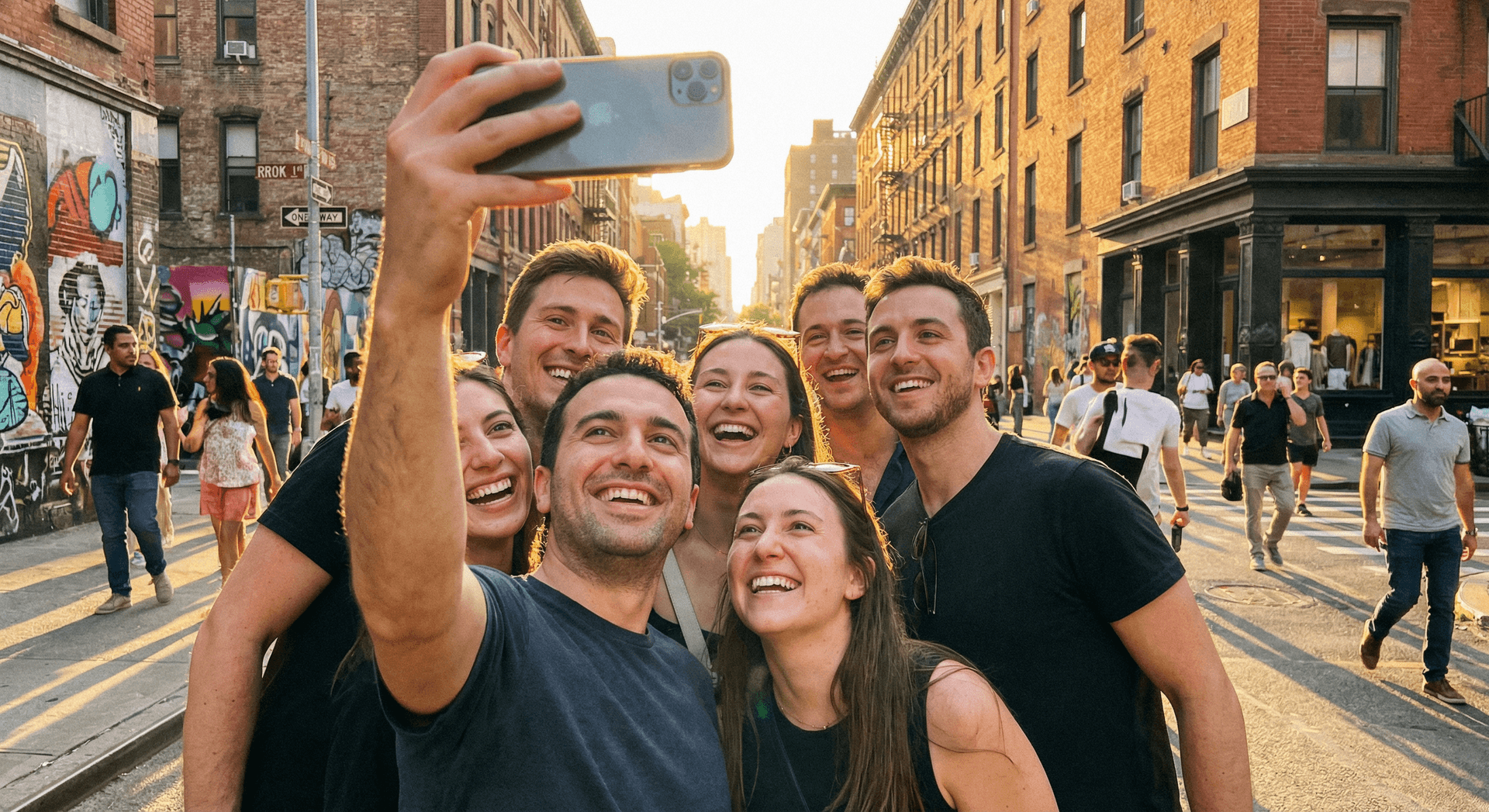 Friends sharing a genuine moment together